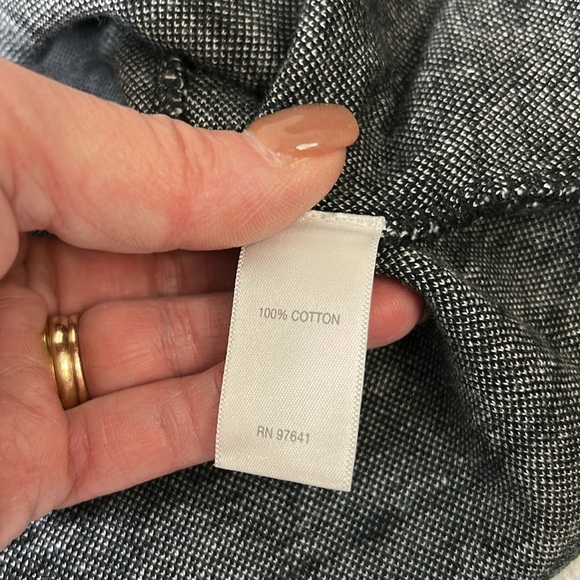 J.Jill Long Sleeve Two Pocket Top Geometric Black & White Pattern Size Large - Picture 6 of 7